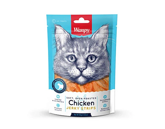 Wanpy Snack Pollo Jerky Strips para Gatos