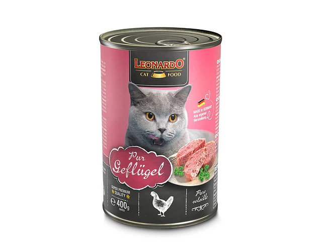 Leonardo de pollo lata 400g para gatos