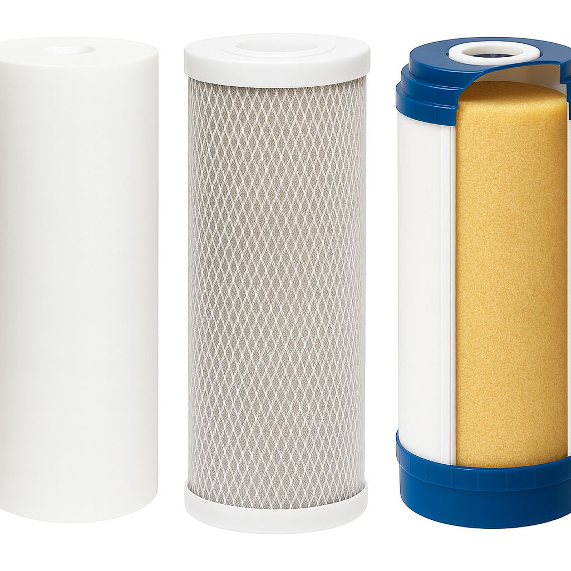 Pack 3 cartuchos de 10″x4.5″ Filtro de Agua Super Triple - Para sarro y aguas duras  1