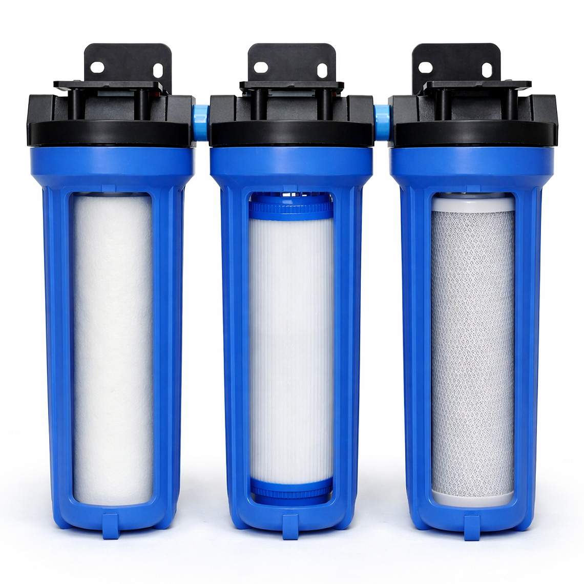 Pack Filtro Triple 10″ x 2.5″. Salida 3/4 – Remueve Sedimentos y Cloro 2