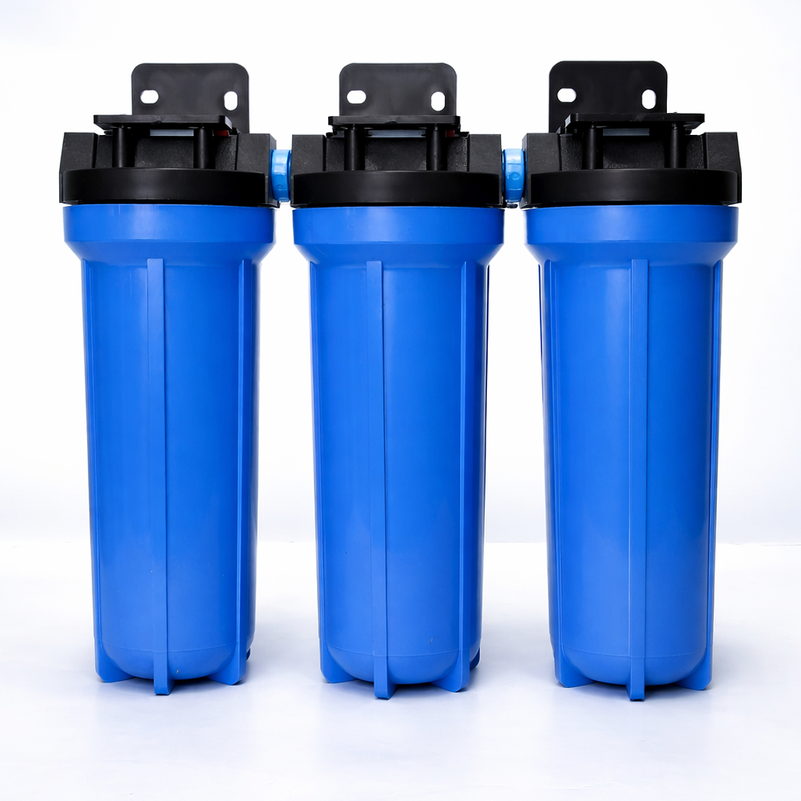 Pack 3 Carcasas Azules Portafiltros Alta Resistencia 10″ x 2.5″. Salida 3/4  1