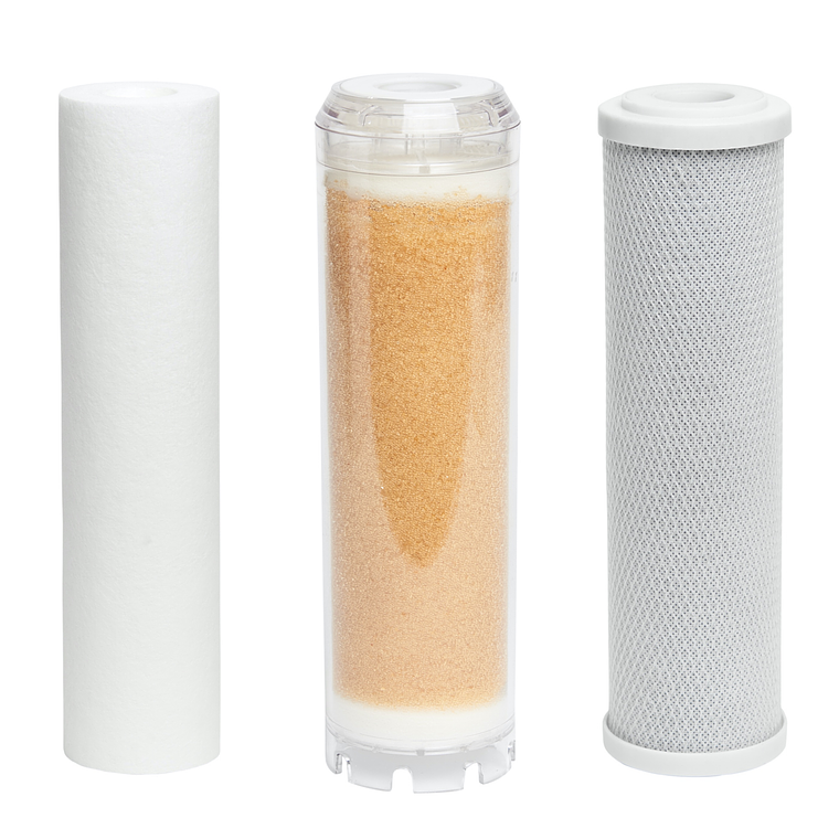 Pack Filtro Triple 10″ x 2.5″. Salida 3/4 – Para Sedimentos, Dureza y Cloro 2