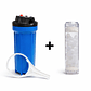 Pack Carcasa Azul Portafiltro 10″ x 2.5″. Salida 3/4 + Filtro Polifosfato Antisarro - Miniatura 1