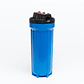 Pack Carcasa Azul Portafiltro 10″ x 2.5″. Salida 3/4 + Filtro Ablandador Resina para Aguas Duras - Miniatura 2