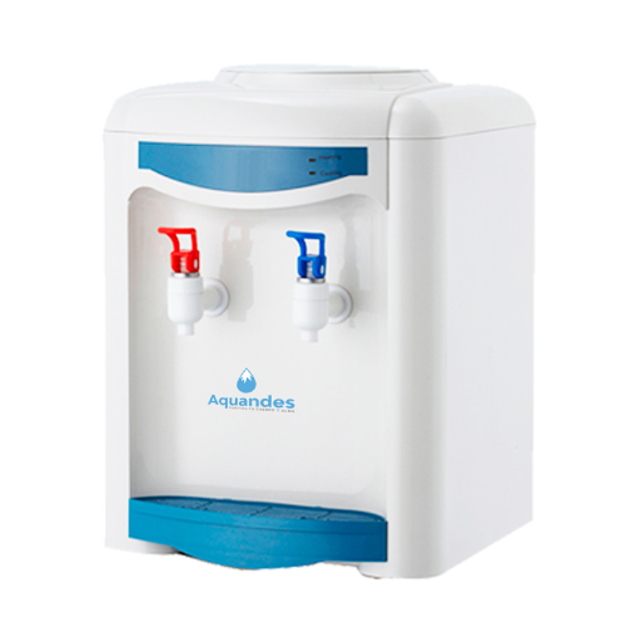 Dispensador sobremesa frio-calor blanco con azul