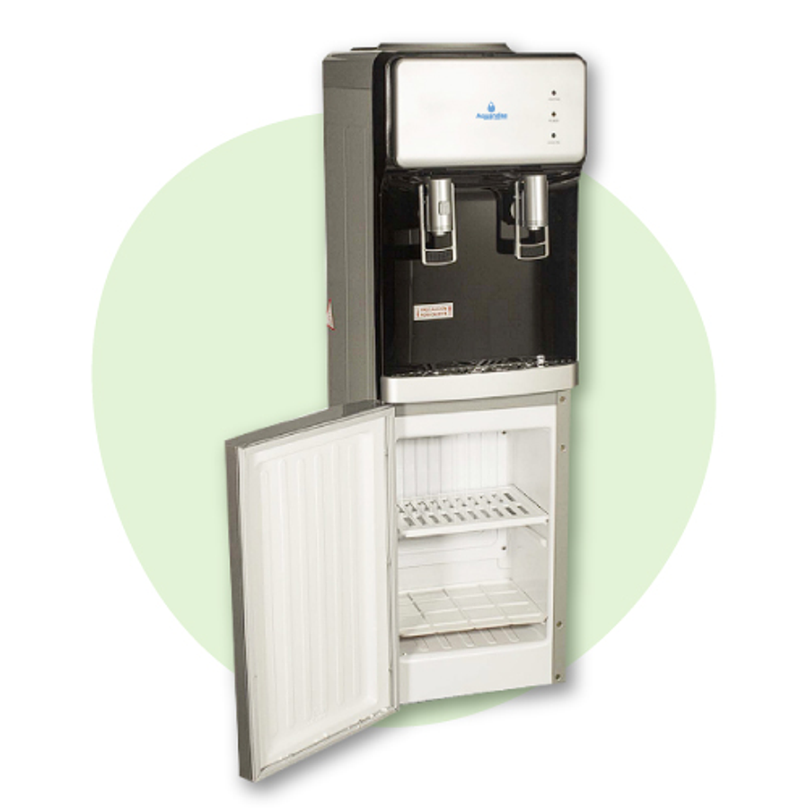 Dispensador friocalor con frigobar compresor pedestal