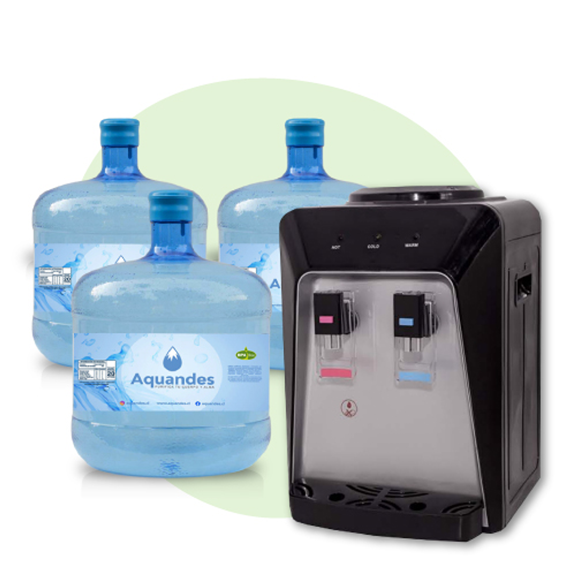 Kit inicial frio-calor sobremesa black 12L X3 2