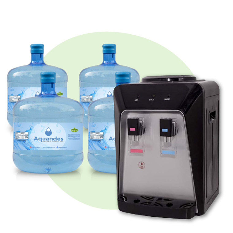 Kit inicial frio-calor sobremesa black 12L X4 2