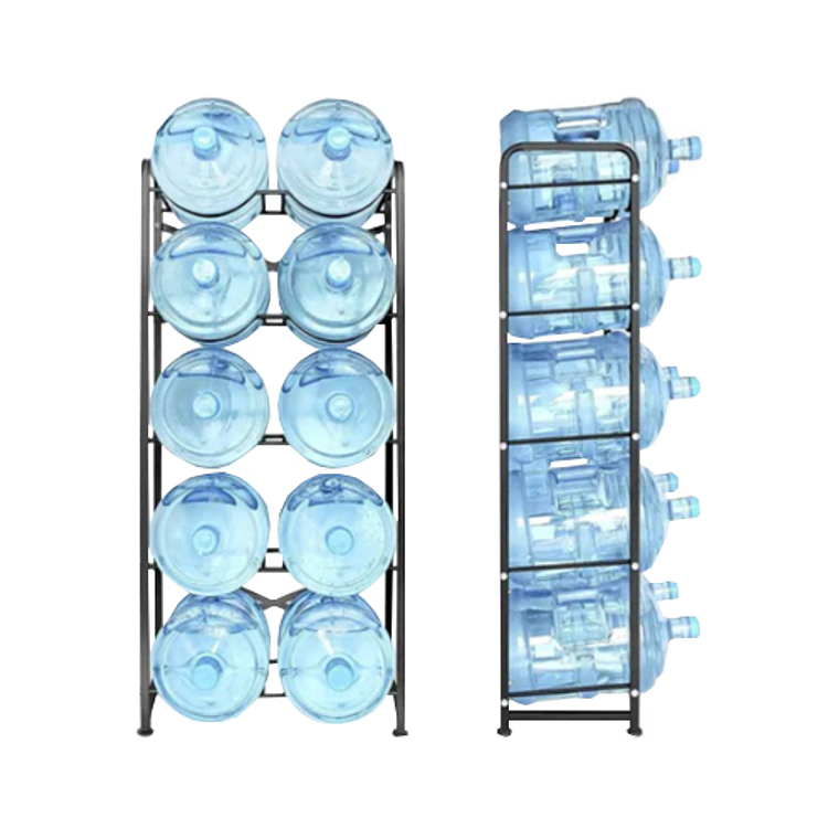 Rack para diez bidones de agua purificada 3