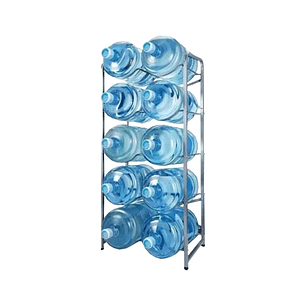 Rack para diez bidones de agua purificada