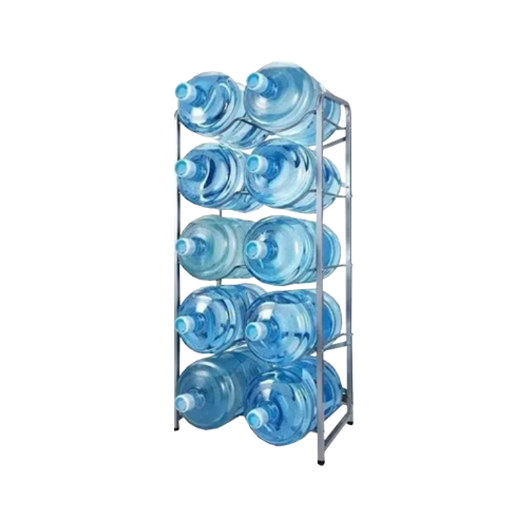 Rack para diez bidones de agua purificada 1