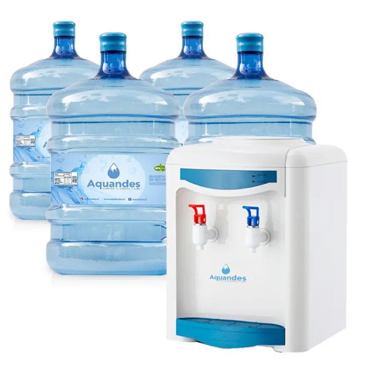 Kit inicio friocalor sobremesa blanco con azul 20L X4 1