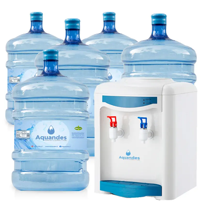 Kit inicio friocalor sobremesa blanco con azul 20L X5 1