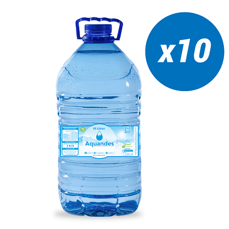 Pack 10 bidones 10 litros agua purificada