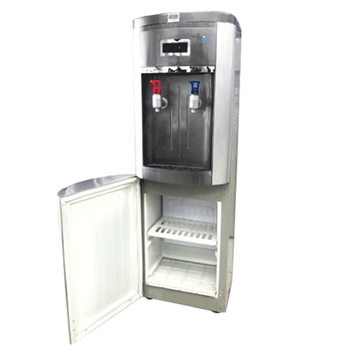 Dispensador friocalor con frigobar compresor pedestal silver 1