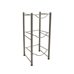 Rack para tres bidones de agua purificada
