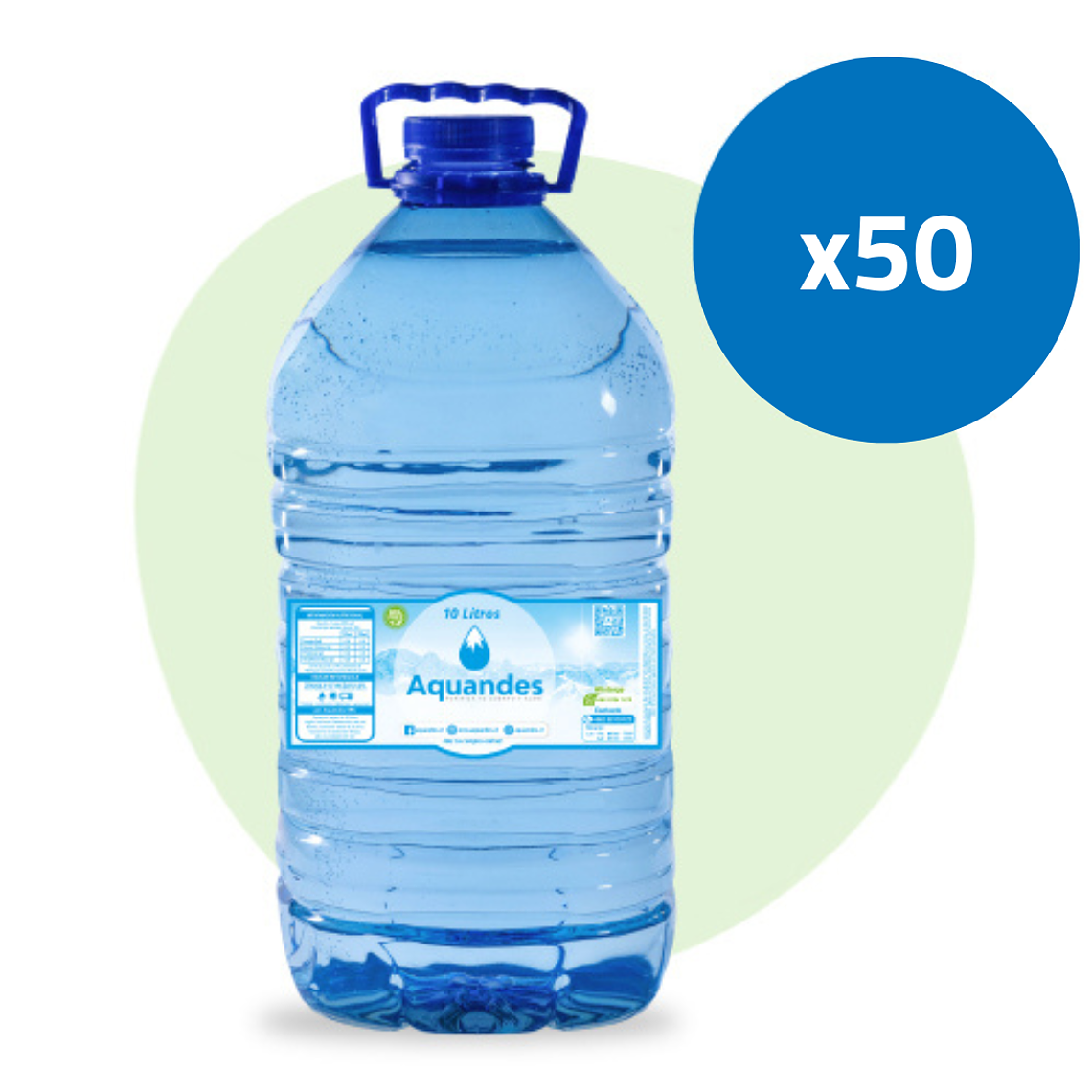 Pack 50 bidones 10 litros agua purificada 2