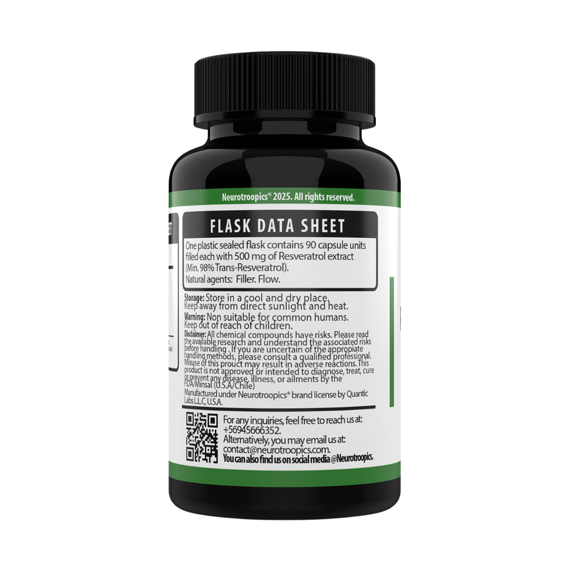 Trans-Resveratrol 500mg (90 cápsulas) 3
