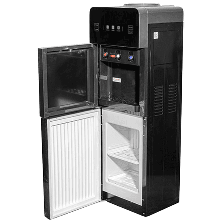 Dispensador friocalor con frigobar compresor pedestal espejado