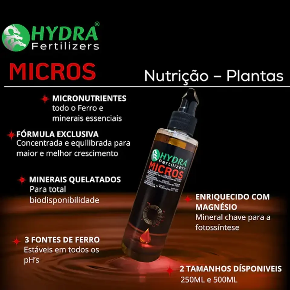 Hydra Micros | Fertilizante de Micronutrientes para Plantados 1