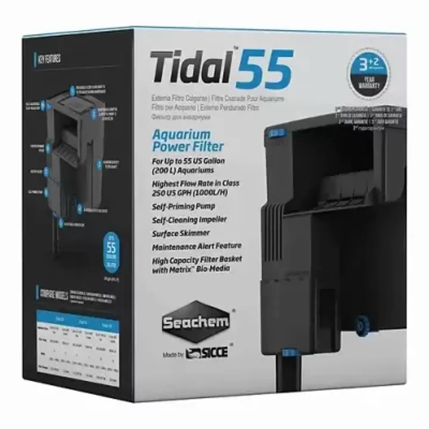 Seachem Tidal Power Filter | Filtração Completa Aquário 2