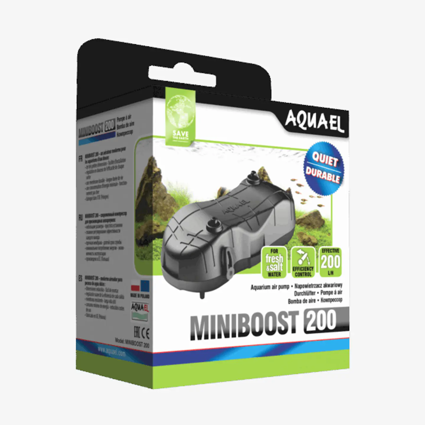 Aquael MiniBoost 200 | Bomba de Ar para Aquário 2