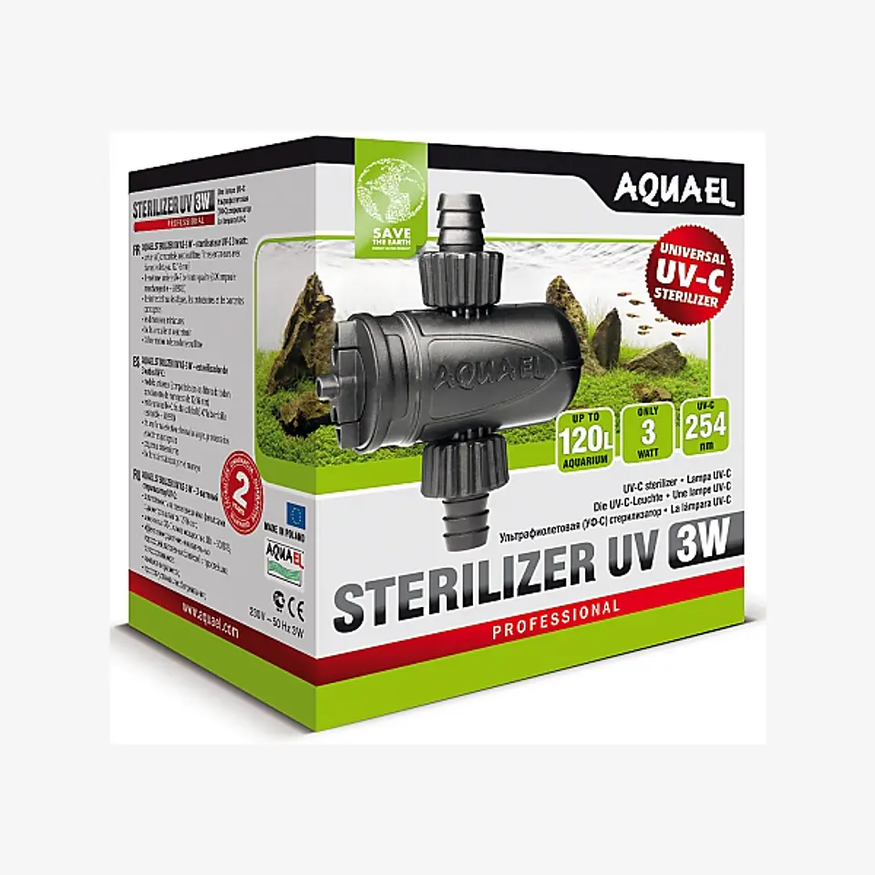 Aquael UV-C 3W | Esterilizador UV para Aquário até 120L 1