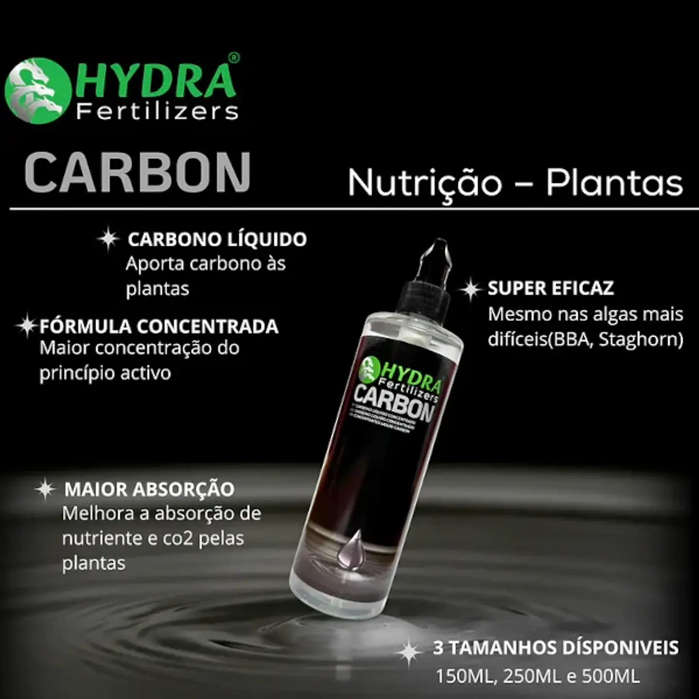 Hydra Carbon | Carbono Líquido para Aquário Plantado 1