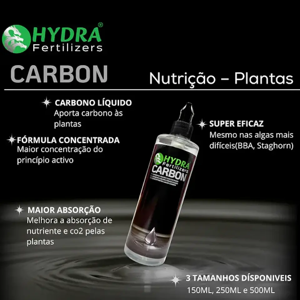 Hydra Carbon | Carbono Líquido para Aquário Plantado 1