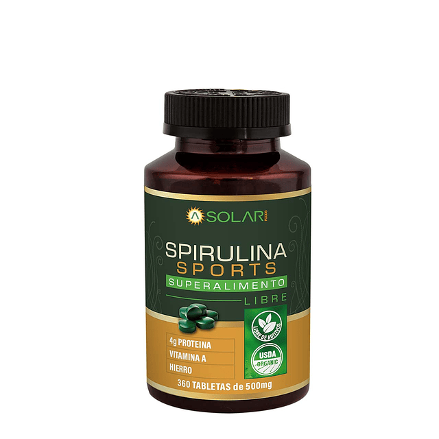Spirulina Sports 360 tabletas Orgánicas