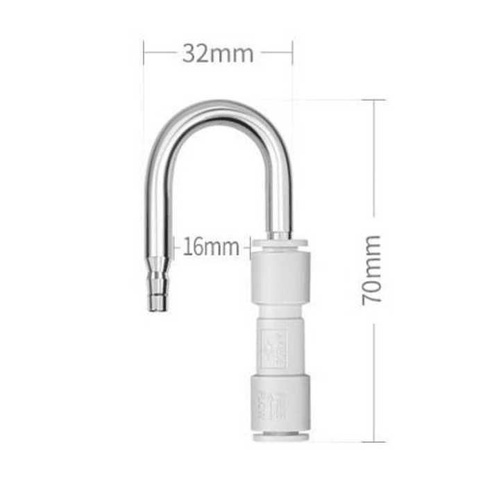 Tubo U em inox com válvula anti-retorno WeekAqua 2