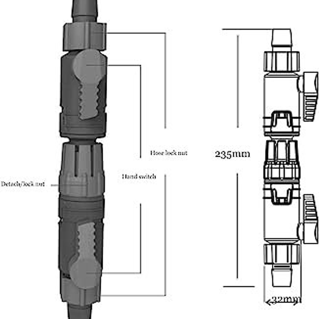 Qanvee - Válvula Dupla de conexão rápida 3