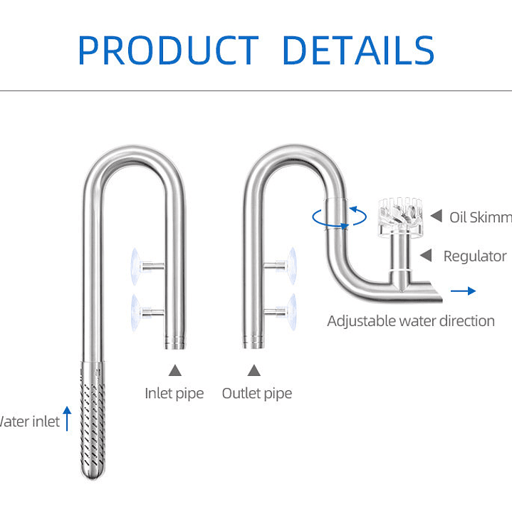 WeekAqua Lily Pipe inox c/skimmer v2 - 25cm (alt.) 2