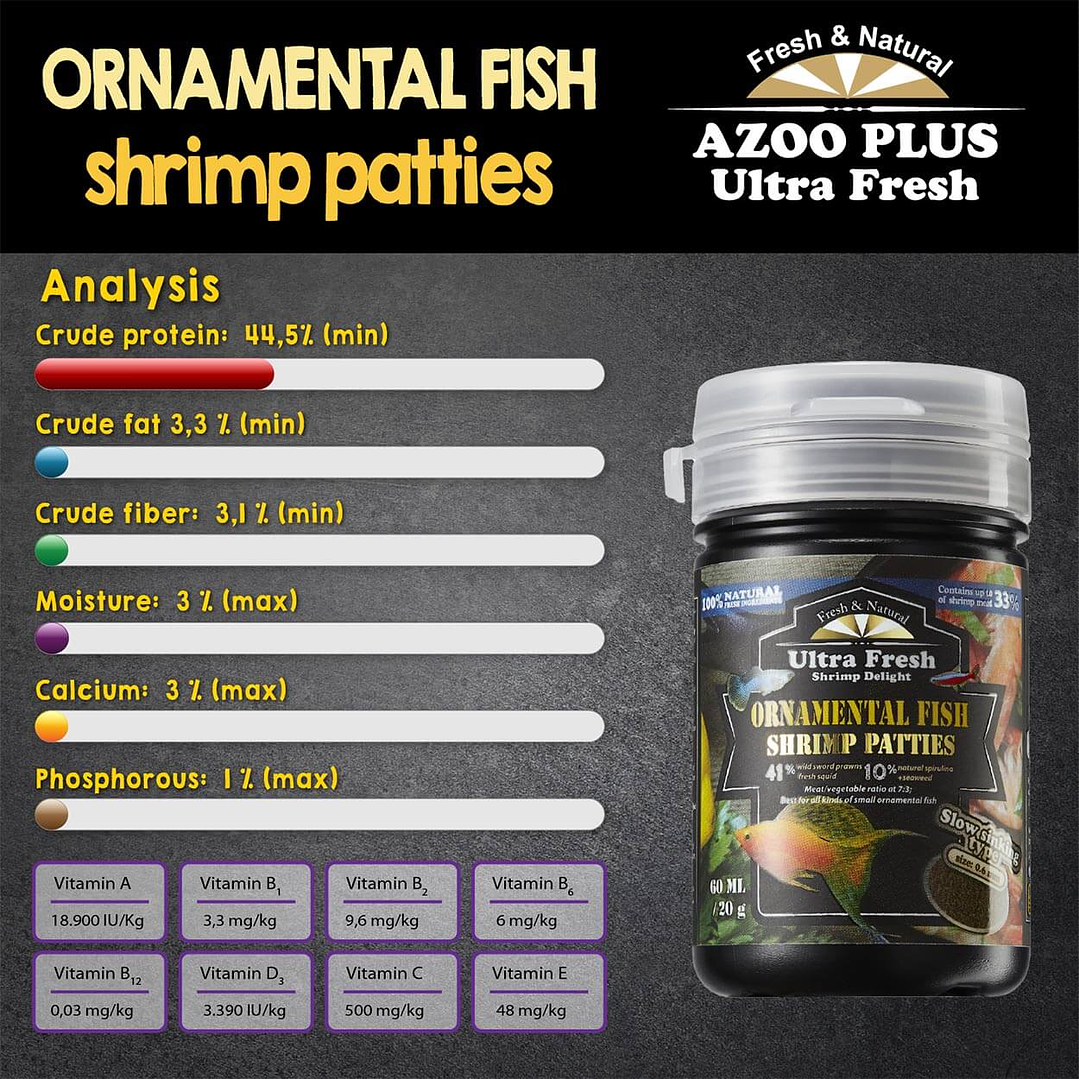 AZOO Ornamental Fish Shrimp Patties  6
