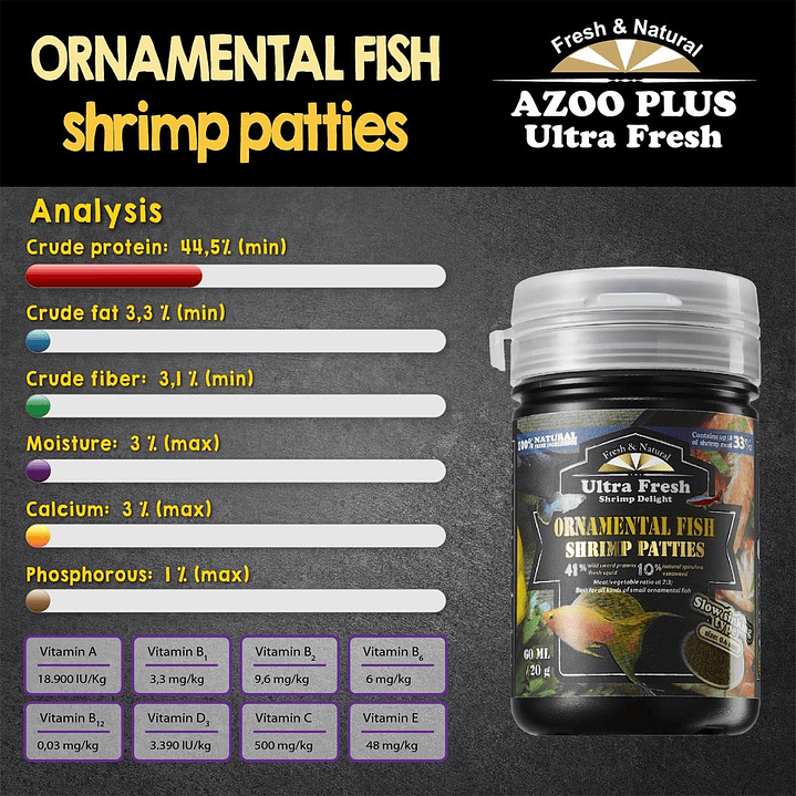 AZOO Ornamental Fish Shrimp Patties  6