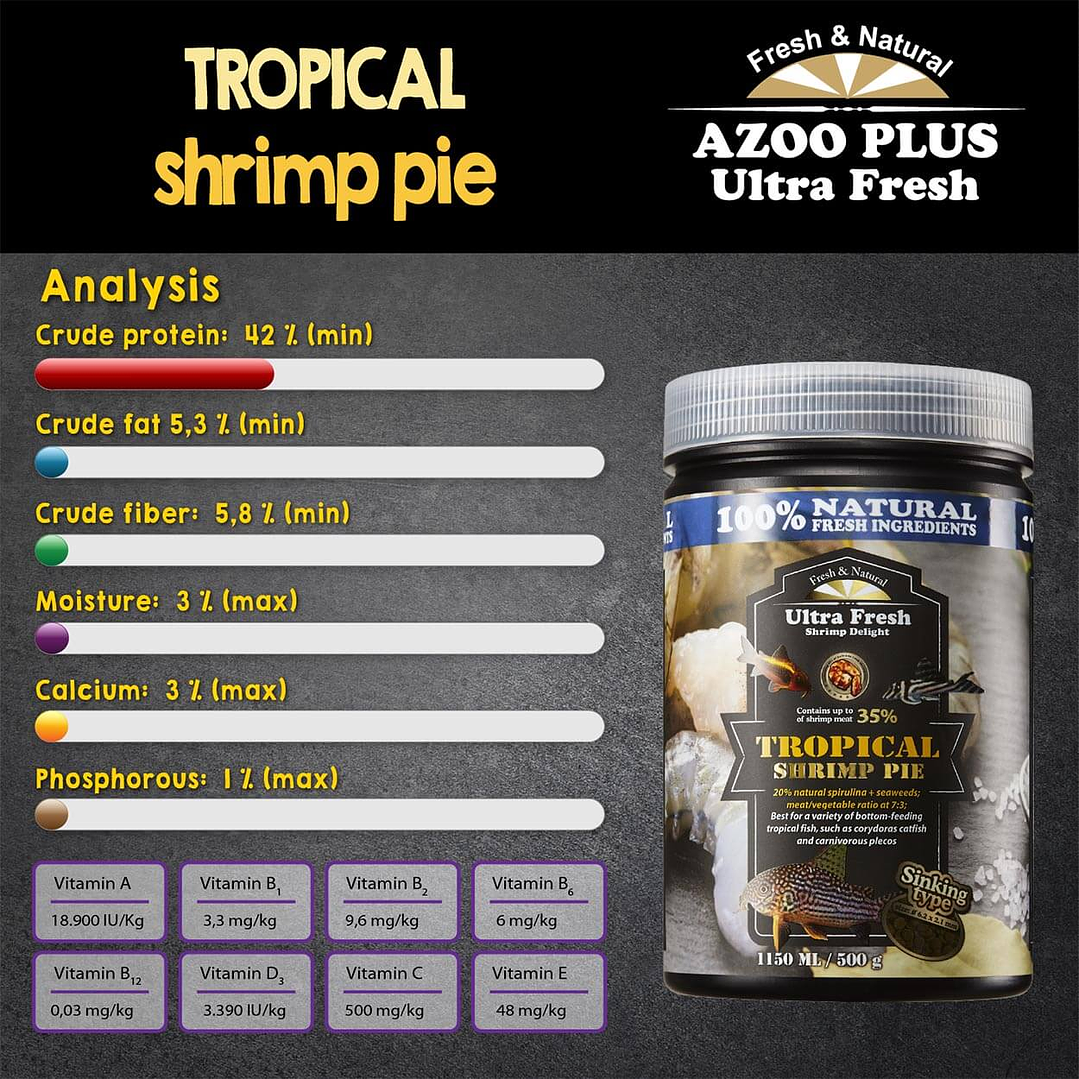 AZOO Tropical Shrimp Pie - Corydoras 7