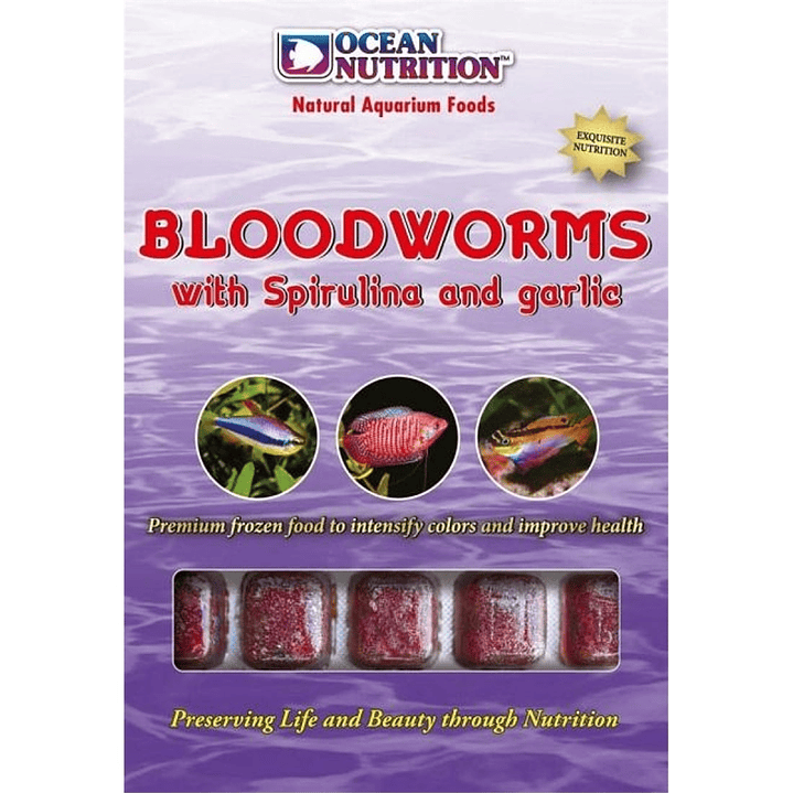 Bloodworms com Spirulina e Alho - Ocean Nutricion  1