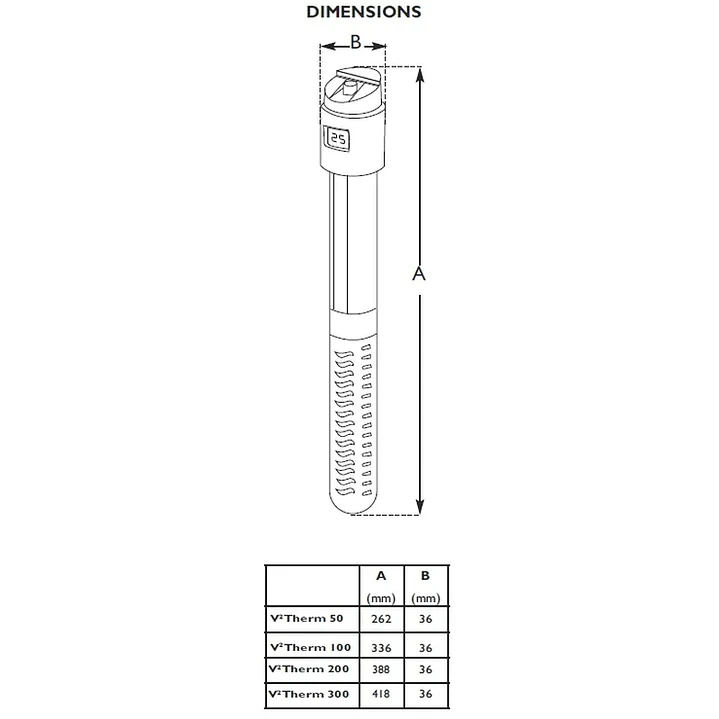 Aquecedor digital V2Therm 300w UE 220v 2
