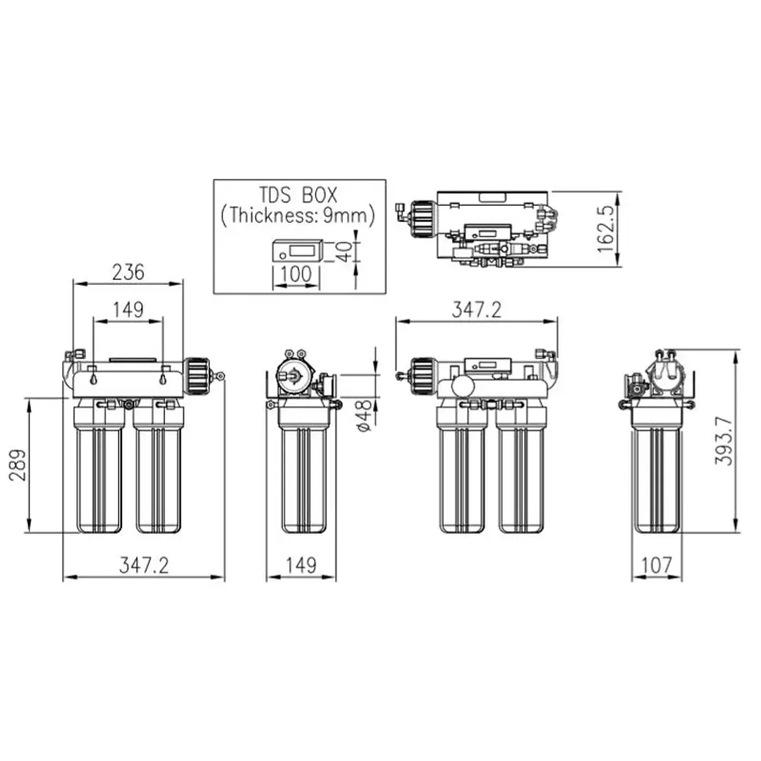 Sistema de osmose reversa Pure 100 3