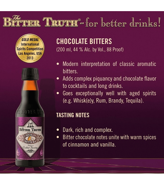 The Bitter Truth Chocolate Bitters 44º