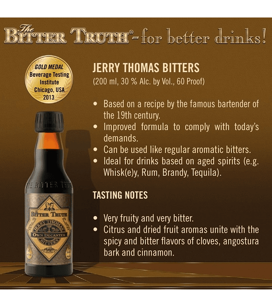 The Bitter Truth Jerry Thomas Bitter 30º