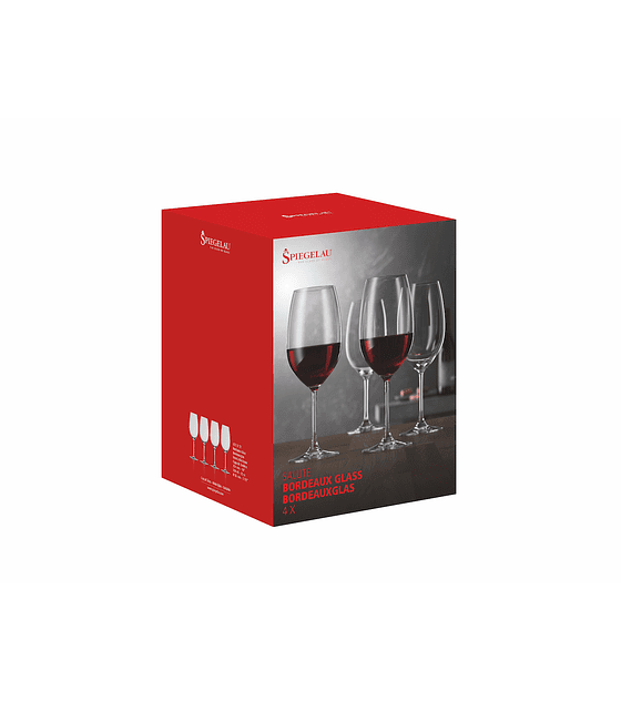 Copas Cristal Spiegelau Salute Bordeaux Set 4 unidades