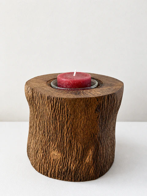 Porta-Velas em madeira 