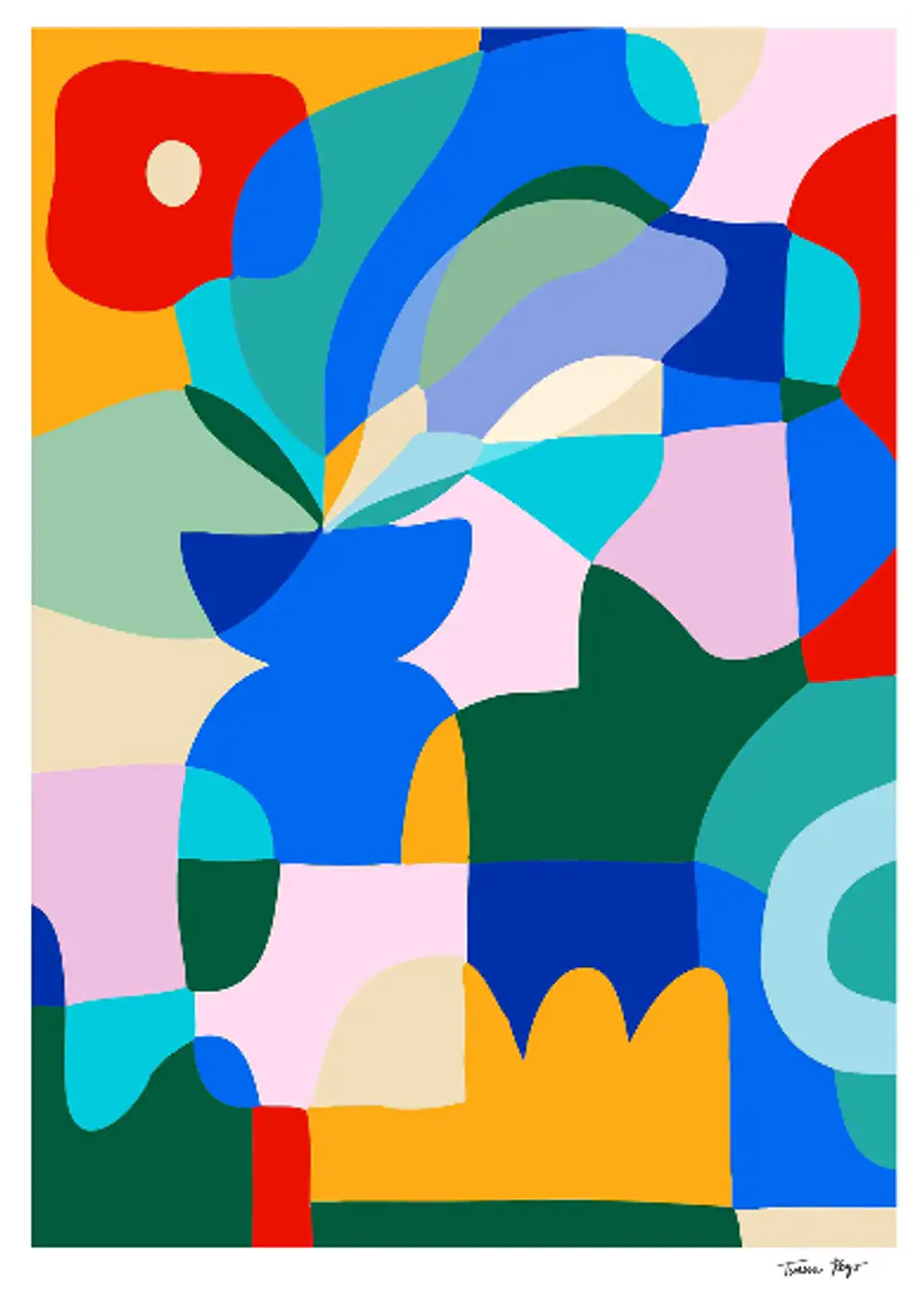 Poppy on blue 1
