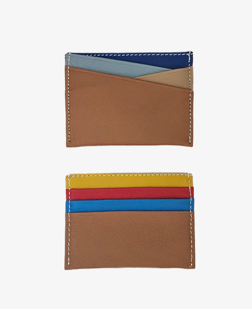 Porta-cartões de couro reciclado 1