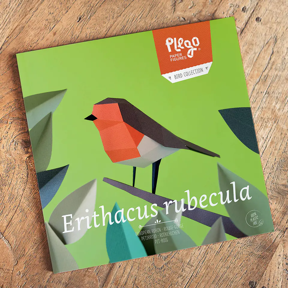 ERITHACUS RUBECULA - pássaro de papel 2