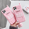 Carcasa Iphone 12 estilo celular rosa