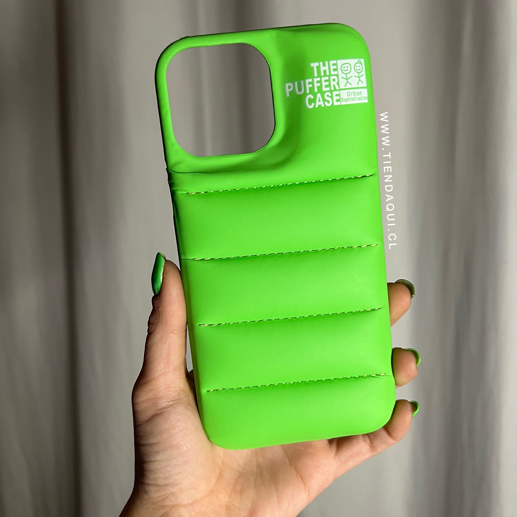 GKK Carcasa Para: iPhone 13 Mini - Litchi / Verde