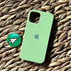 Carcasas iPhone 12/12 Pro Silicona Aterciopelada Verde Claro