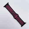 Correa deportiva 42/44/45/49mm color: negra c/puntos rosas